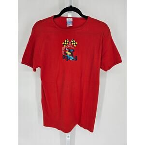 1970s Sears Perma Prest Put on Shop Single Stitch Embroidered T Shirt Race Car
